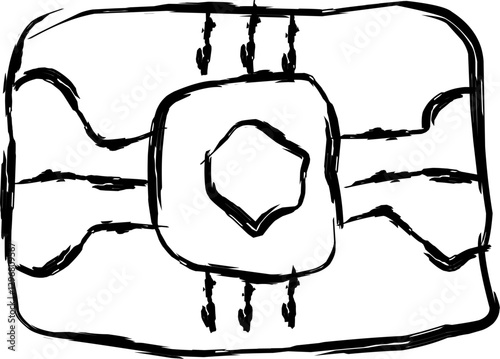 embedded device icon in doodle style