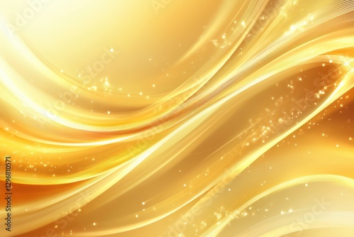 Closeup of shimmering gold glitter on a solid black background