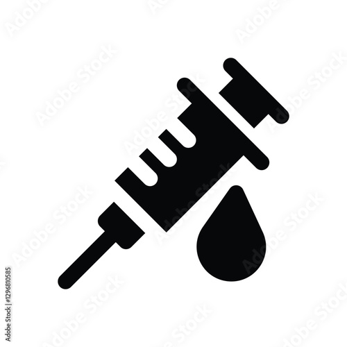 vaccine glyph icon. Strong and solid vector icon for websites, mobile interfaces, presentations, and visual branding. High quality and easy to edit.