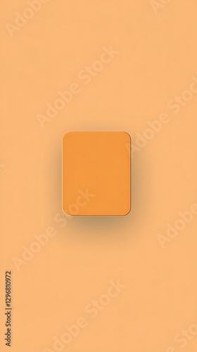 Orange square mockup on a plain background