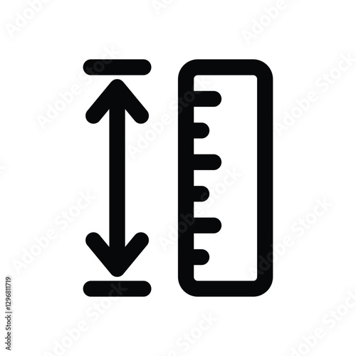 hight line icon. Clean and minimalist vector icon for websites, mobile apps, presentations, and logos. Fully scalable and customizable for any project.