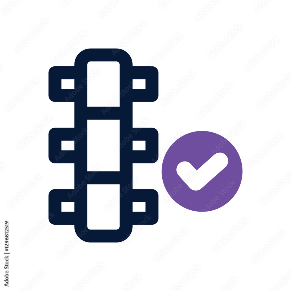 spine dual tone icon. Sleek and modern vector icon for websites, mobile apps, marketing materials, and corporate design. Fully scalable and ready to use.