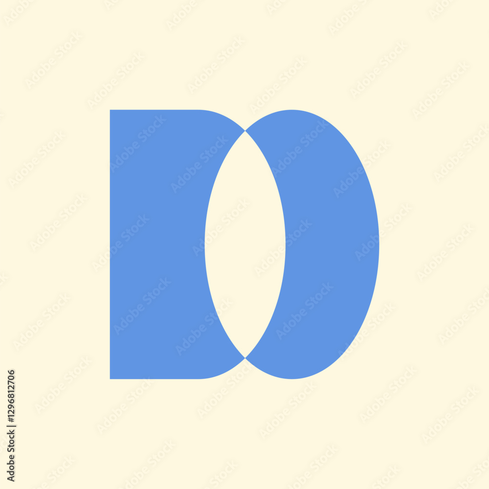 Letter D logo. Icon design. Template elements. Geometric abstract logos