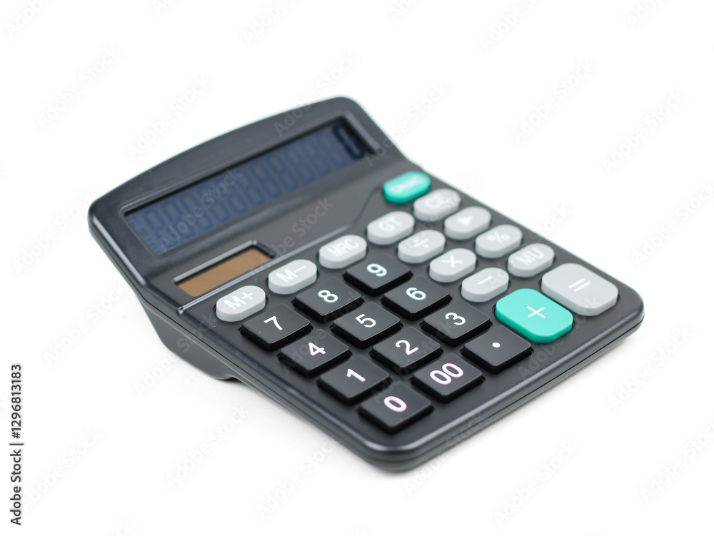 A digital calculator - on white background A digital calculator - on white background