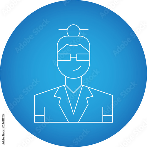 Stylist Male single vector icon illustration