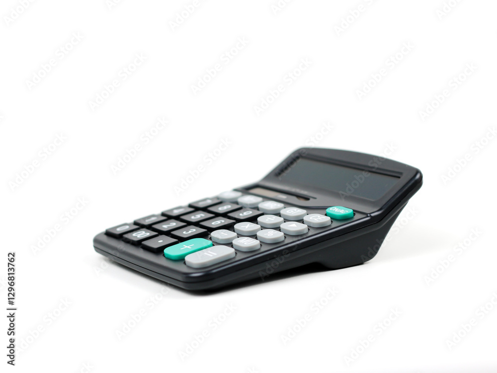A digital calculator - on white background A digital calculator - on white background