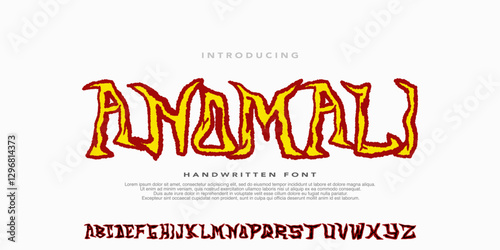 Dark Lettering tattoo vector type font. Concept of Grunge type font with Gothic Punk Rock elements.Scary tattoo font concept. Rock style lettering for y2k print design