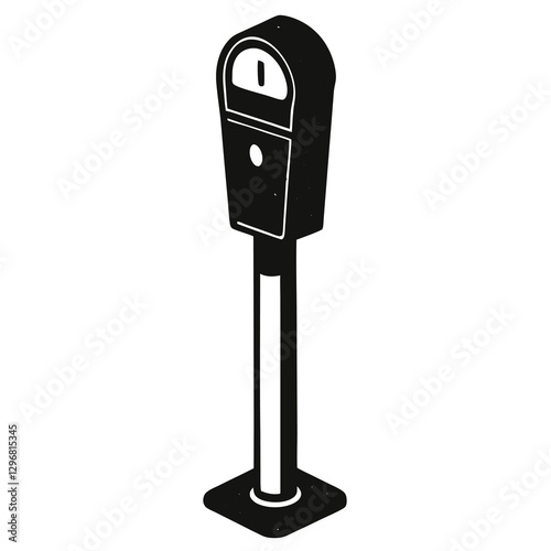 silhouette vector of parking meter
