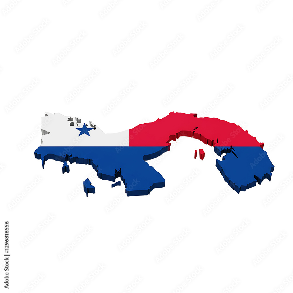 Panama Country Outline in Red White and Blue with Patriotic Design On Transparent Background
Panama Country Outline in Red White and Blue with Patriotic Design On Transparent Background