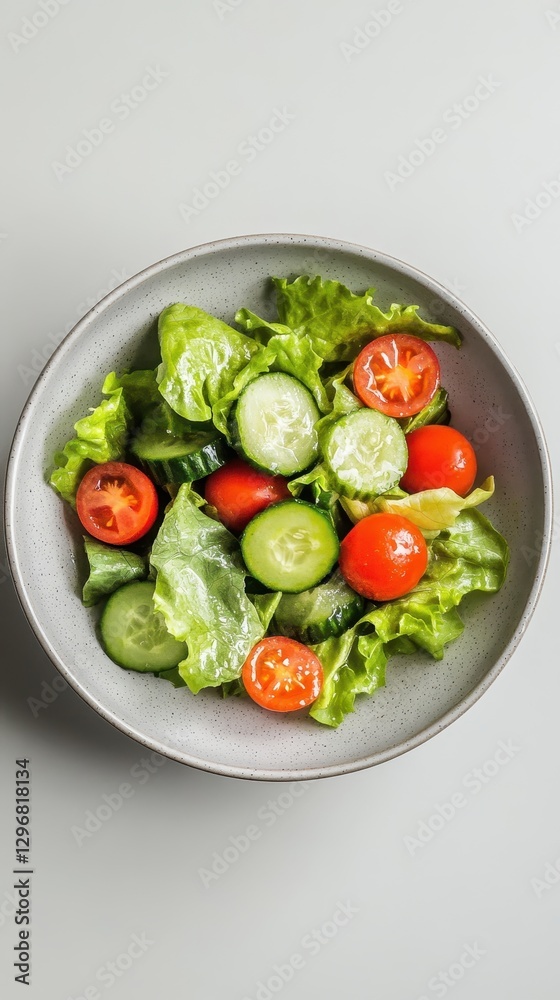 Refreshing Cucumber and Tomato Salad in a Bowl Refreshing Cucumber and Tomato Salad in a Bowl