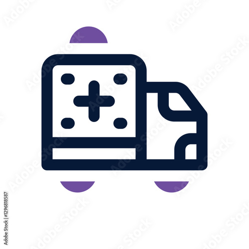 ambulance dual tone icon. Sleek and modern vector icon for websites, mobile apps, marketing materials, and corporate design. Fully scalable and ready to use.
