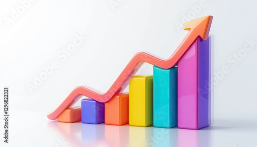 Business growth chart office graphical data clean background 3d view success concept Free Download Business growth chart office graphical data clean background 3d view success concept - GFXLoad