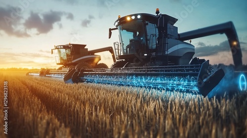 Harvesting at Sunset: Modern Agriculture Technology