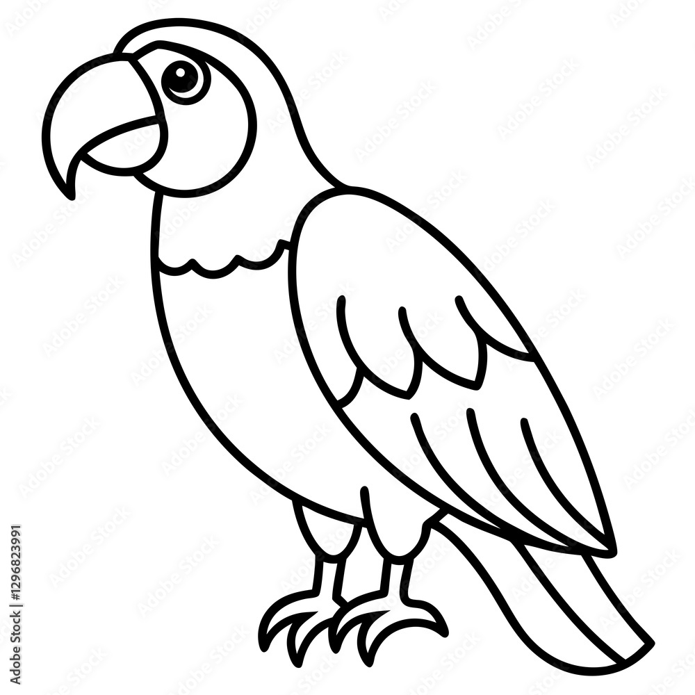Parrot Outline Vector Artwork Parrot Outline Vector Artwork