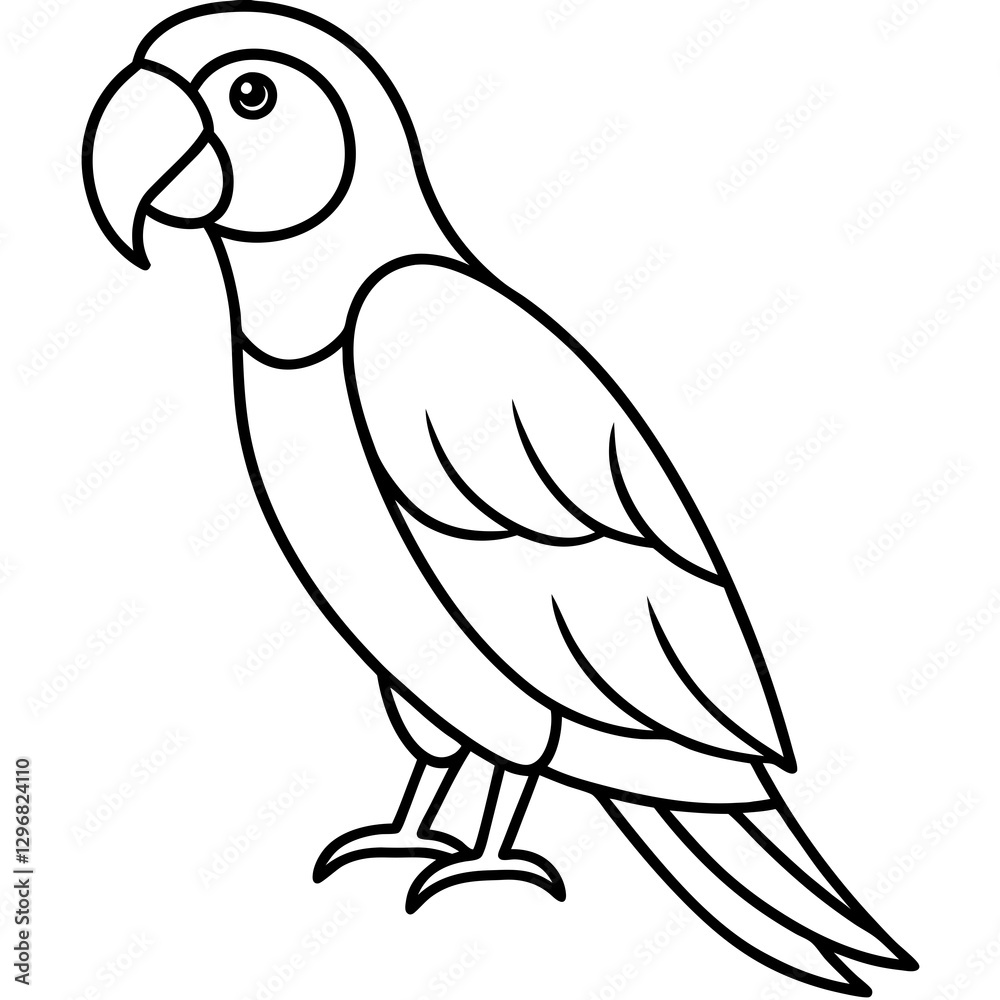 Parrot Outline Vector Artwork Parrot Outline Vector Artwork