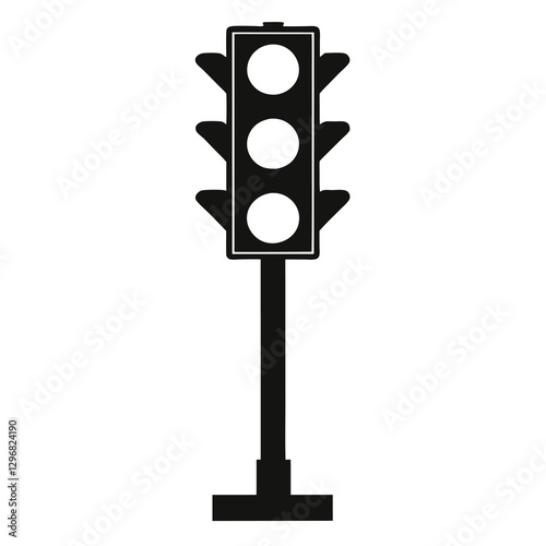 a traffic light pole silhouette vector illustration