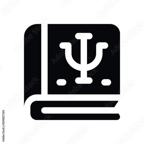 psychology education glyph icon. Strong and solid vector icon for websites, mobile interfaces, presentations, and visual branding. High quality and easy to edit.