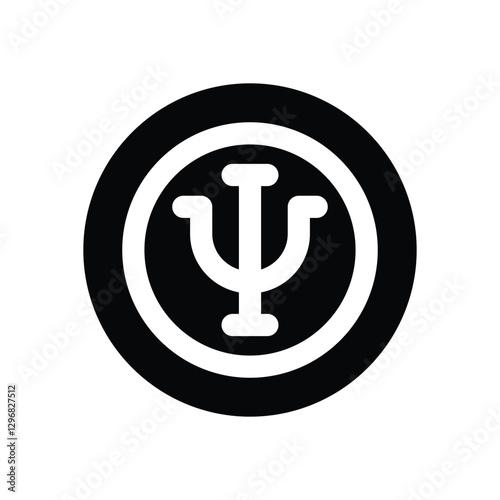 psychology glyph icon. Strong and solid vector icon for websites, mobile interfaces, presentations, and visual branding. High quality and easy to edit.