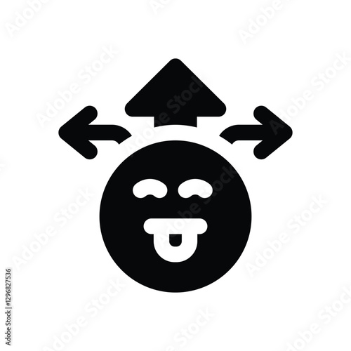 extrovert glyph icon. Strong and solid vector icon for websites, mobile interfaces, presentations, and visual branding. High quality and easy to edit.