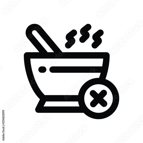 eating disorder line icon. Clean and minimalist vector icon for websites, mobile apps, presentations, and logos. Fully scalable and customizable for any project.