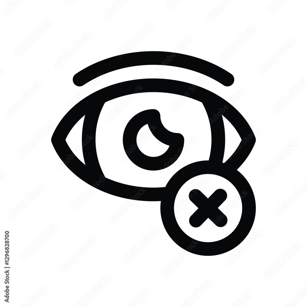 blindness line icon. Clean and minimalist vector icon for websites, mobile apps, presentations, and logos. Fully scalable and customizable for any project. blindness line icon. Clean and minimalist vector icon for websites, mobile apps, presentations, and logos. Fully scalable and customizable for any project.