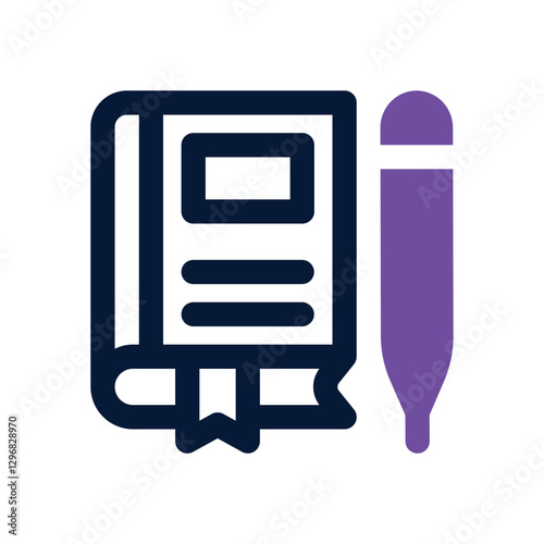 diary dual tone icon. Sleek and modern vector icon for websites, mobile apps, marketing materials, and corporate design. Fully scalable and ready to use.