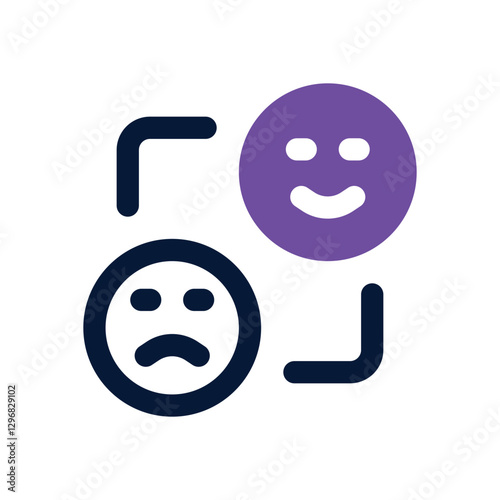 mood swing dual tone icon. Sleek and modern vector icon for websites, mobile apps, marketing materials, and corporate design. Fully scalable and ready to use.