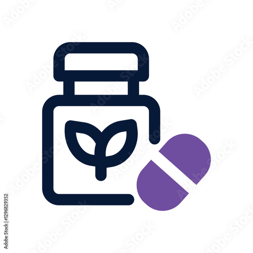 homeopathy dual tone icon. Sleek and modern vector icon for websites, mobile apps, marketing materials, and corporate design. Fully scalable and ready to use.