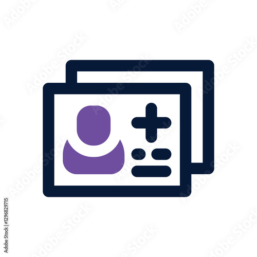 medical card dual tone icon. Sleek and modern vector icon for websites, mobile apps, marketing materials, and corporate design. Fully scalable and ready to use.