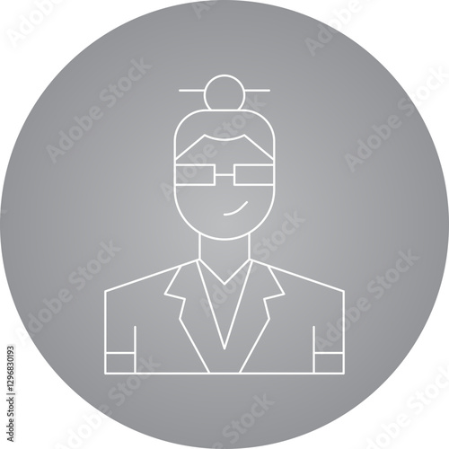 Stylist Male single vector icon illustration