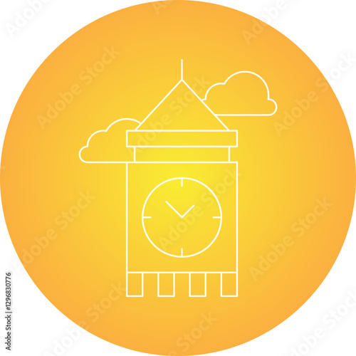 London Fashion Week single vector icon illustration