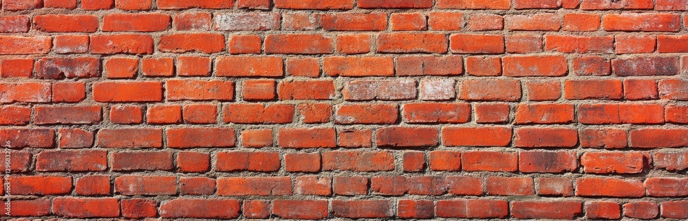 This is a detailed closeup view of a red brick wall surface This is a detailed closeup view of a red brick wall surface