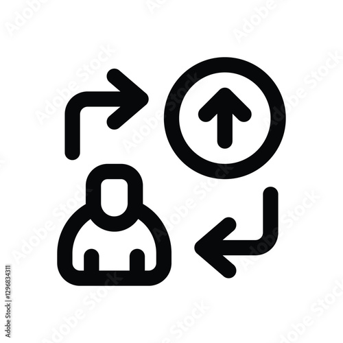 self improvement line icon. Clean and minimalist vector icon for websites, mobile apps, presentations, and logos. Fully scalable and customizable for any project.