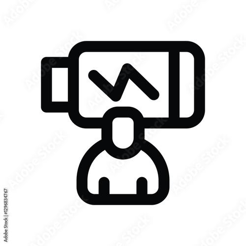 exhaustion line icon. Clean and minimalist vector icon for websites, mobile apps, presentations, and logos. Fully scalable and customizable for any project.