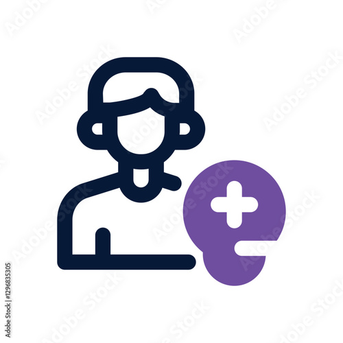 positive thinking dual tone icon. Sleek and modern vector icon for websites, mobile apps, marketing materials, and corporate design. Fully scalable and ready to use.