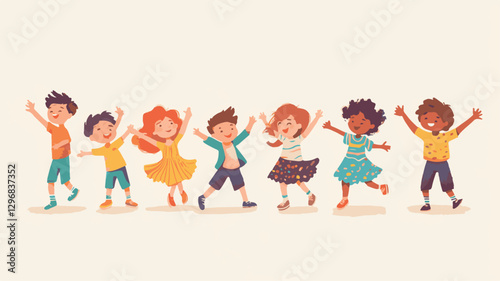 Colorful Creativity & Global Unity: Playful Kids, Artistic Expressions, and Collaborative Ideas . A Vibrant Fusion of Kids' Creativity, Playful Learning, and Global Collaboration Art & Illustration