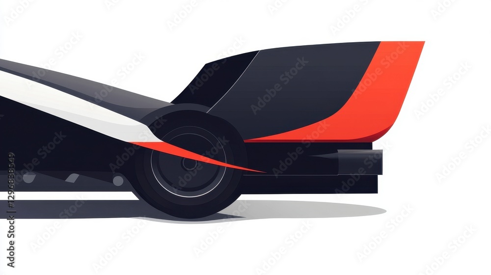 Naklejka premium Sleek Formula Race Car Design: A Modern Racing Machine