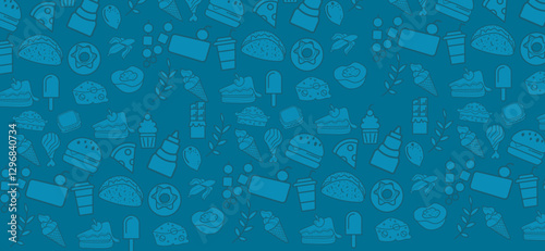 Fast Food Burger Menu Restaurant Traditional Doodle Icons Sketch Hand Made Design Vector. A emblematic elements and Tools Traditional Doodle Style Hand Drawn elements and objects set.