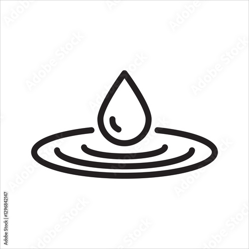 Water life simple line icon