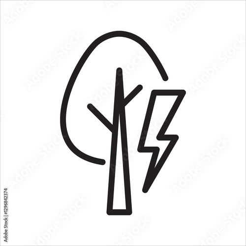 Biomass Forestry crops simple line icon