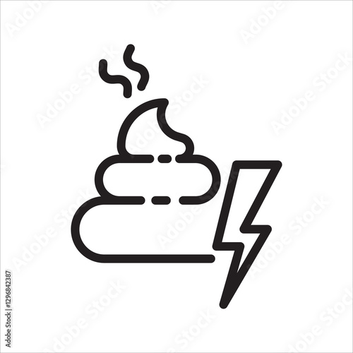 Biomass Manure simple line icon