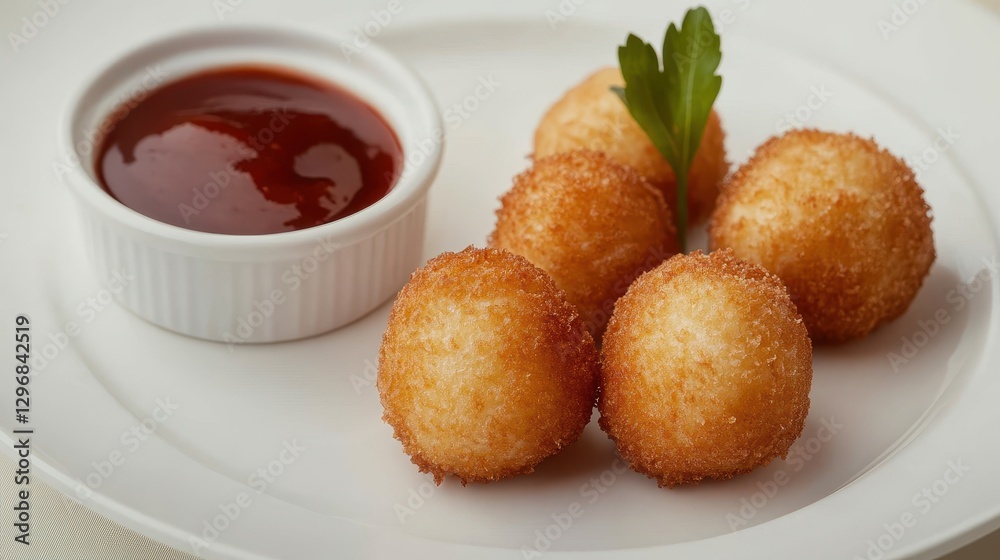 Crispy Fried Cheese Balls with Spicy Dip: A Delicious Appetizer Crispy Fried Cheese Balls with Spicy Dip: A Delicious Appetizer