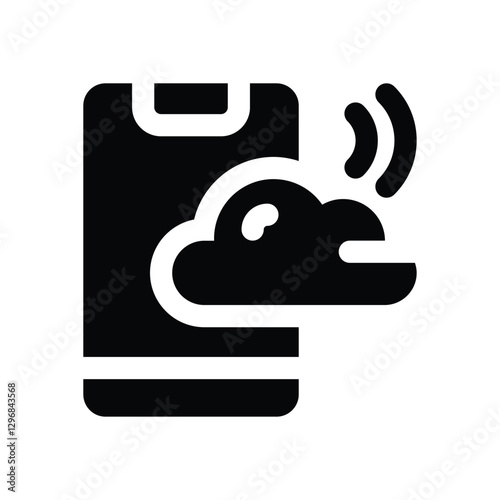 weather app glyph icon. Strong and solid vector icon for websites, mobile interfaces, presentations, and visual branding. High quality and easy to edit.