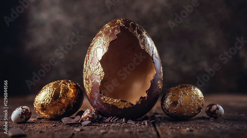 un oeuf de Pâques creux pour incrustation de produit