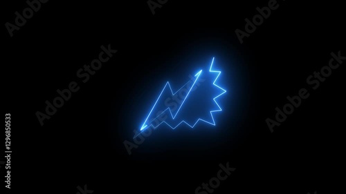 Wallpaper Mural Glowing neon Energy icon isolated on black background. HD Video motion graphic. Torontodigital.ca