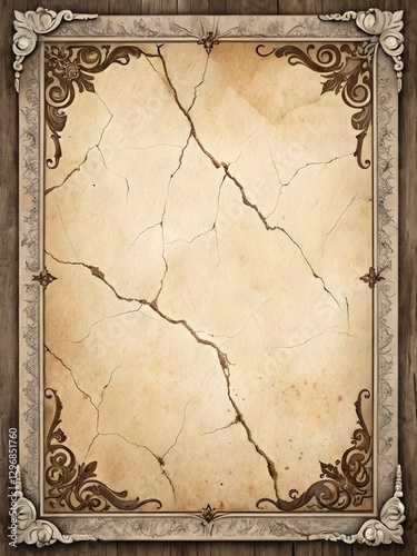 Ancient Paper Texture with Ornate Design