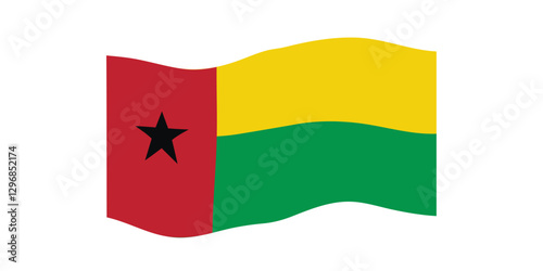 Free Download Flag of Guinea-Bissau. National symbol in official colors. Template icon. Abstract vector background. - GFXLoad