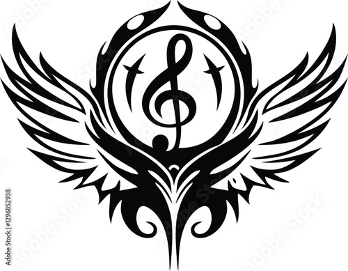 Musical elements icon or logo vector illustration, musical elements style silhouette vector, musical elements line art vector