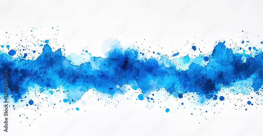 Obraz premium Blue Watercolor Splash