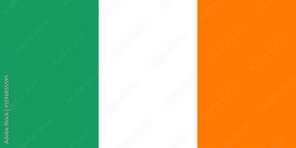 Fototapeta premium Irish Flag. National flag of Ireland.